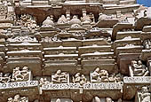 Khajuraho - Jain complex, beautiful carving of the Parsvanatha temple 